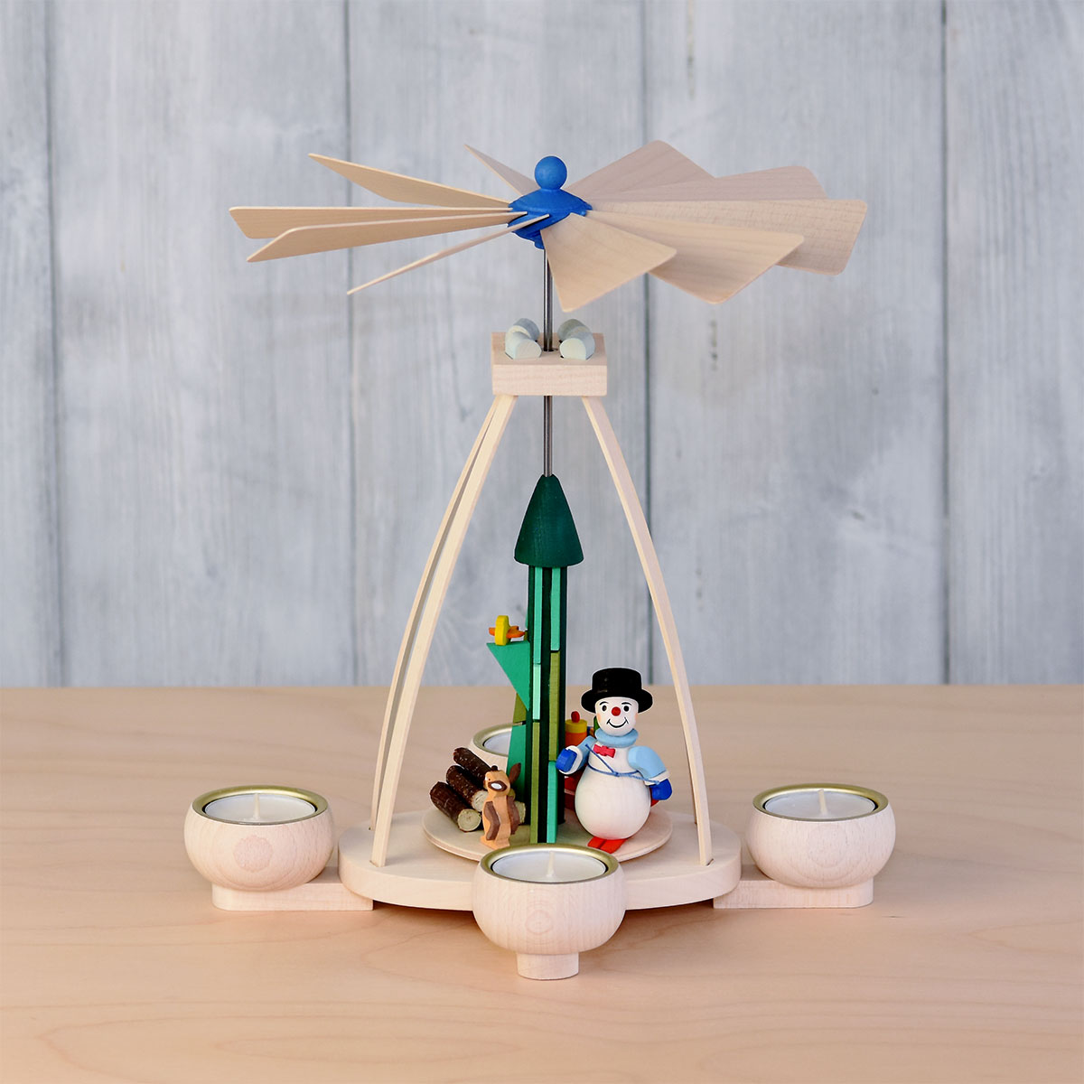 Christmas Pyramid (Medium) - Frosty the Snowman in a Christmas Forest